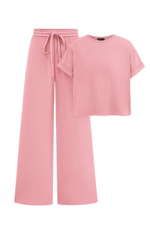 Women's Summer 2 Piece Knit Loungewear